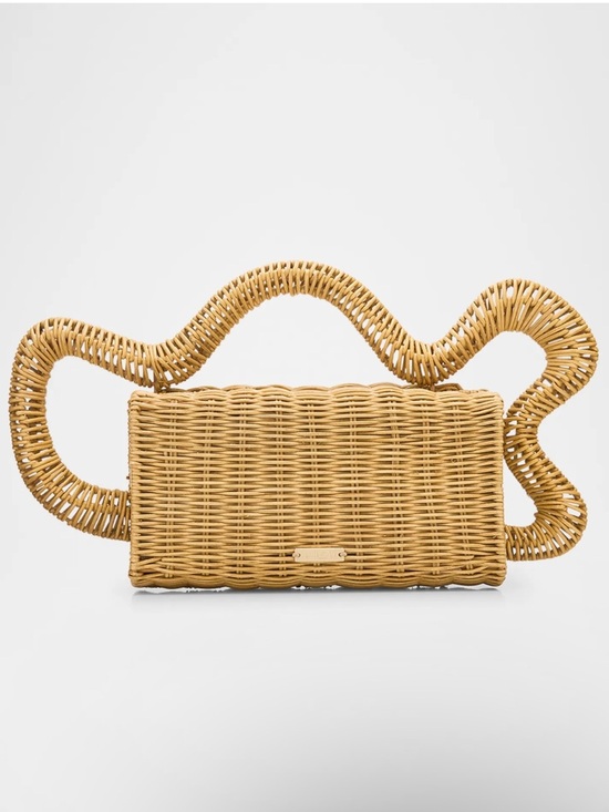 cult gaia Handbags - Cult Gaia Elsa Rattan Straw Bag NIB